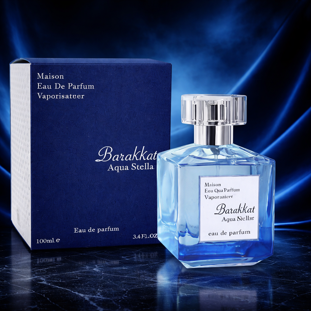 Barakkat Aqua Stella fragrance display